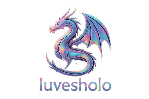 name luvesholo mach mir ein Hologramm drachen logo 